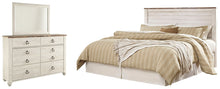 Load image into Gallery viewer, Willowton / Panel Headboard With Mirrored Dresser
