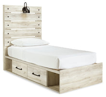 Load image into Gallery viewer, Cambeck  Panel Bed With 2 Storage Drawers With Mirrored Dresser And Chest
