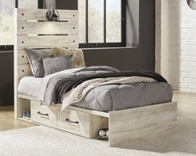 Load image into Gallery viewer, Cambeck  Panel Bed With 2 Storage Drawers With Mirrored Dresser And Chest
