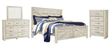 Load image into Gallery viewer, Bellaby  Crossbuck Panel Bed With Mirrored Dresser And Chest
