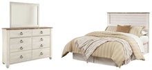 Load image into Gallery viewer, Willowton / Panel Headboard With Mirrored Dresser
