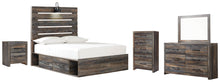Load image into Gallery viewer, Drystan  Panel Bed With 2 Storage Drawers With Mirrored Dresser, Chest And Nightstand
