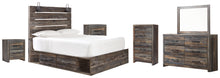 Load image into Gallery viewer, Drystan  Panel Bed With 2 Storage Drawers With Mirrored Dresser, Chest And 2 Nightstands
