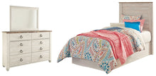 Load image into Gallery viewer, Willowton / Panel Headboard With Mirrored Dresser
