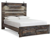 Load image into Gallery viewer, Drystan Queen Panel Bed with 2 Storage Drawers with Mirrored Dresser, Chest and 2 Nightstands
