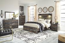 Load image into Gallery viewer, Drystan Queen Panel Bed with 2 Storage Drawers with Mirrored Dresser, Chest and 2 Nightstands
