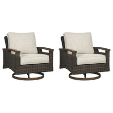 Load image into Gallery viewer, Paradise Trail Outdoor Sofa and 2 Lounge Chairs with Fire Pit Table
