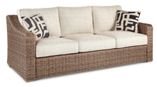 Load image into Gallery viewer, Beachcroft Outdoor Sofa and 2 Lounge Chairs with Fire Pit Table
