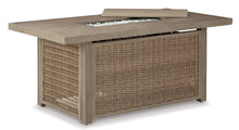 Load image into Gallery viewer, Beachcroft Outdoor Sofa and 2 Lounge Chairs with Fire Pit Table
