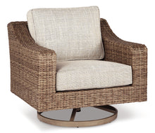 Load image into Gallery viewer, Beachcroft Outdoor Sofa and 2 Lounge Chairs with Fire Pit Table
