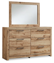 Load image into Gallery viewer, Hyanna Full Panel Bed with Storage with Mirrored Dresser and Nightstand
