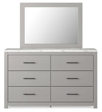 Load image into Gallery viewer, Cottonburg King Panel Bed with Mirrored Dresser and Nightstand
