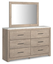 Load image into Gallery viewer, Senniberg Queen Panel Bed with Mirrored Dresser and Nightstand
