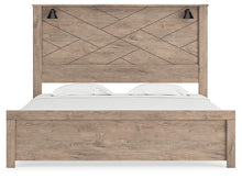 Load image into Gallery viewer, Senniberg King Panel Bed with Mirrored Dresser and Nightstand
