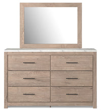 Load image into Gallery viewer, Senniberg King Panel Bed with Mirrored Dresser and Nightstand
