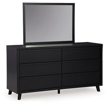Load image into Gallery viewer, Danziar Queen Panel Bed with Mirrored Dresser
