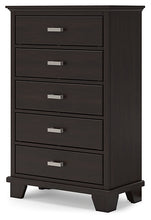 Load image into Gallery viewer, Covetown Twin Panel Bed with Mirrored Dresser, Chest and 2 Nightstands
