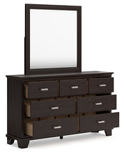 Load image into Gallery viewer, Covetown Twin Panel Bed with Mirrored Dresser
