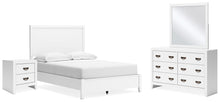 Load image into Gallery viewer, Binterglen Full Panel Bed with Mirrored Dresser and Nightstand
