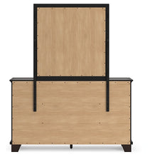 Load image into Gallery viewer, Covetown King Panel Bed with Mirrored Dresser and Nightstand
