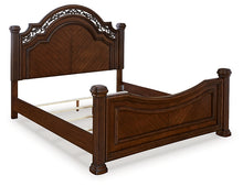 Load image into Gallery viewer, Lavinton Queen Poster Bed with Mirrored Dresser, Chest and 2 Nightstands
