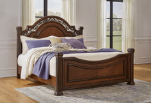 Load image into Gallery viewer, Lavinton Queen Poster Bed with Mirrored Dresser, Chest and 2 Nightstands
