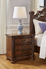 Load image into Gallery viewer, Lavinton Queen Poster Bed with Mirrored Dresser, Chest and 2 Nightstands
