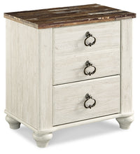 Load image into Gallery viewer, Willowton King Panel Bed with Mirrored Dresser and Nightstand
