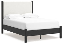 Load image into Gallery viewer, Cadmori Full Upholstered Panel Bed with Mirrored Dresser, Chest and 2 Nightstands
