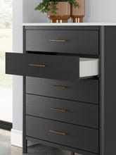Load image into Gallery viewer, Cadmori Full Upholstered Panel Bed with Mirrored Dresser, Chest and 2 Nightstands
