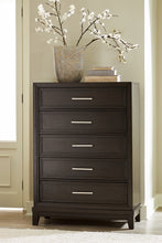Load image into Gallery viewer, Neymorton Queen Upholstered Panel Bed with Mirrored Dresser, Chest and Nightstand
