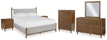 Load image into Gallery viewer, Lyncott Queen Upholstered Bed with Mirrored Dresser, Chest and 2 Nightstands

