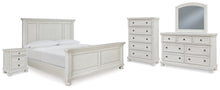Load image into Gallery viewer, Robbinsdale California King Panel Bed with Mirrored Dresser, Chest and Nightstand
