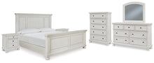 Load image into Gallery viewer, Robbinsdale King Panel Bed with Mirrored Dresser, Chest and 2 Nightstands
