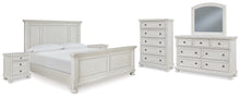 Load image into Gallery viewer, Robbinsdale California King Panel Bed with Mirrored Dresser, Chest and 2 Nightstands
