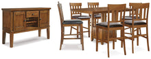 Load image into Gallery viewer, Ralene Counter Height Dining Table and 6 Barstools with Storage
