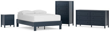 Load image into Gallery viewer, Simmenfort Full Platform Bed with Dresser, Chest and Nightstand

