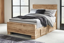Load image into Gallery viewer, Hyanna Full Panel Bed with Storage with Mirrored Dresser and Nightstand
