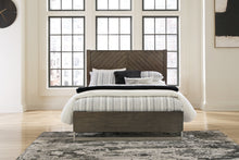 Load image into Gallery viewer, Arkenton Queen Panel Bed with Mirrored Dresser and 2 Nightstands
