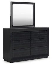 Load image into Gallery viewer, Londer King Panel Bed with Mirrored Dresser
