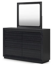 Load image into Gallery viewer, Londer King Panel Bed with Mirrored Dresser
