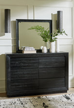 Load image into Gallery viewer, Londer King Panel Bed with Mirrored Dresser
