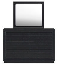 Load image into Gallery viewer, Londer Queen Panel Bed with Mirrored Dresser
