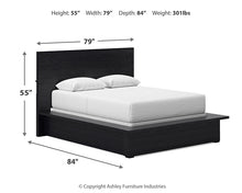 Load image into Gallery viewer, Londer Queen Panel Bed with Mirrored Dresser
