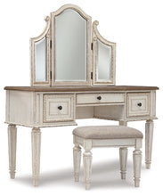 Load image into Gallery viewer, Realyn Vanity/Mirror/Stool (3/CN)
