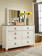 Load image into Gallery viewer, Willowton / Panel Headboard With Mirrored Dresser, Chest And 2 Nightstands
