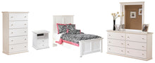Load image into Gallery viewer, Bostwick Shoals Twin Panel Bed with Mirrored Dresser, Chest and Nightstand
