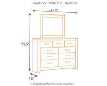 Load image into Gallery viewer, Brinxton Queen Panel Bed with Mirrored Dresser and 2 Nightstands
