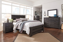 Load image into Gallery viewer, Brinxton Queen Panel Bed with Mirrored Dresser and 2 Nightstands
