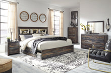 Load image into Gallery viewer, Drystan King/California King Bookcase Headboard with Mirrored Dresser, Chest and 2 Nightstands
